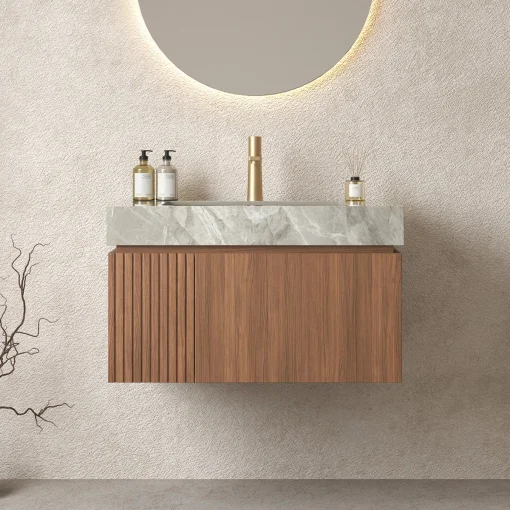 ATARI Wastafel Gantung Laci Minimalis Modern Kayu Jati