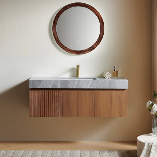 ATARO Wastafel Gantung Laci Minimalis Modern Kayu Jati