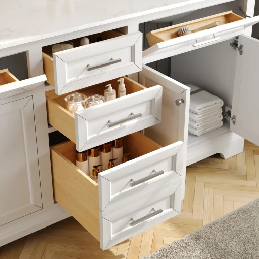 AUDI Wastafel Cabinet Minimalis Cat Duco Putih