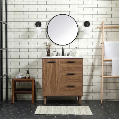 Balwin Wastafel Cabinet Retro Kayu Jati Minimalis