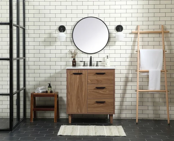 Balwin Wastafel Cabinet Retro Kayu Jati Minimalis
