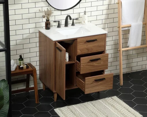 BALWIN Wastafel Cabinet Retro Kayu Jati Minimalis