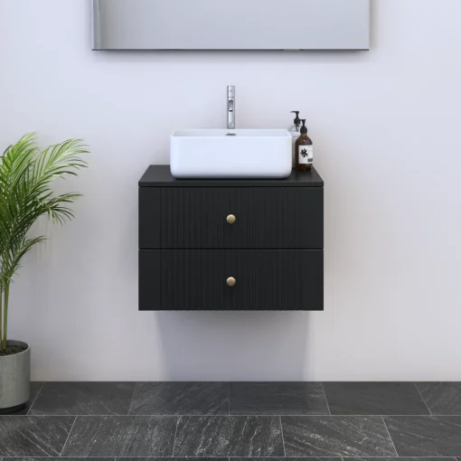 BORNEO Wastafel Kabinet Minimalis 2 Laci Cat Duco