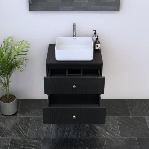 BORNEO Wastafel Kabinet Minimalis 2 Laci Cat Duco