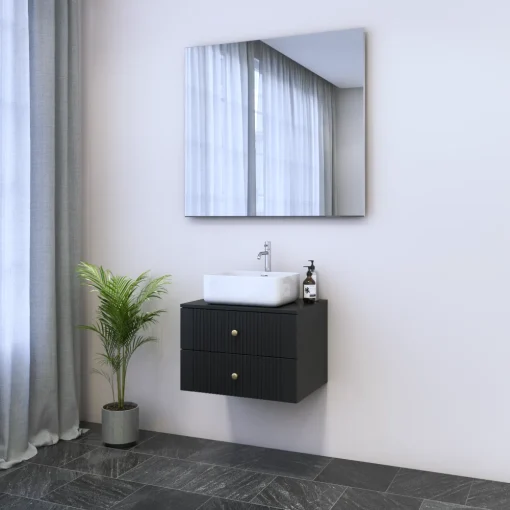 BORNEO Wastafel Kabinet Minimalis 2 Laci Cat Duco
