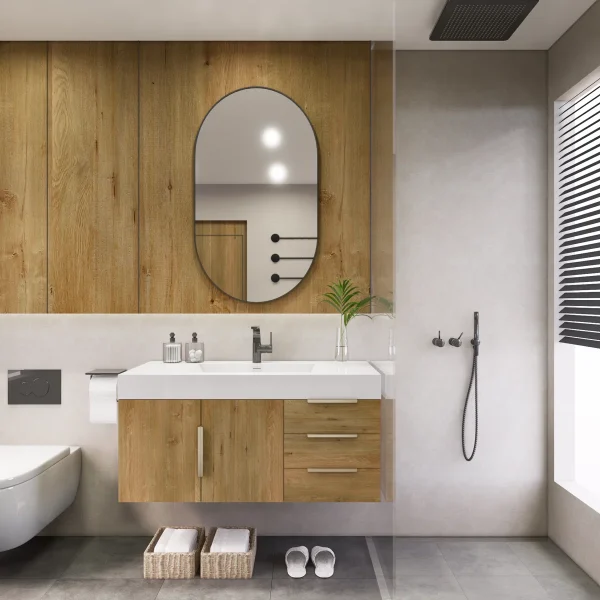 Candra Wastafel Cabinet Laci Plywood Minimalis Terbaru