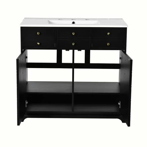 CANDRI Wastafel Kabinet Laci Cat Duco Hitam Minimalis