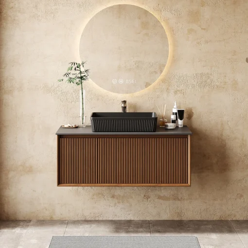 CHARLES Wastafel Cabinet Kayu Jati Desain Minimalis