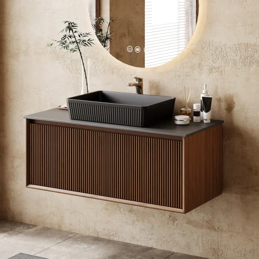 CHARLES Wastafel Cabinet Kayu Jati Desain Minimalis