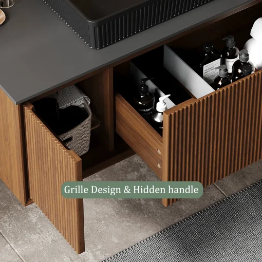 CHARLES Wastafel Cabinet Kayu Jati Desain Minimalis