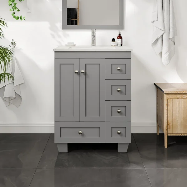 Curio Wastafel Cabinet Laci Desain Minimalis Plywood