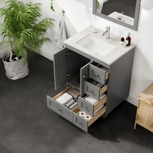 Curio Wastafel Cabinet Laci Desain Minimalis Cat Duco