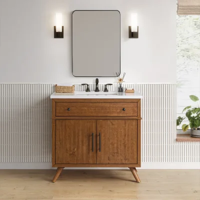 Danish Wastafel Kabinet Retro Kayu Jati Minimalis Modern