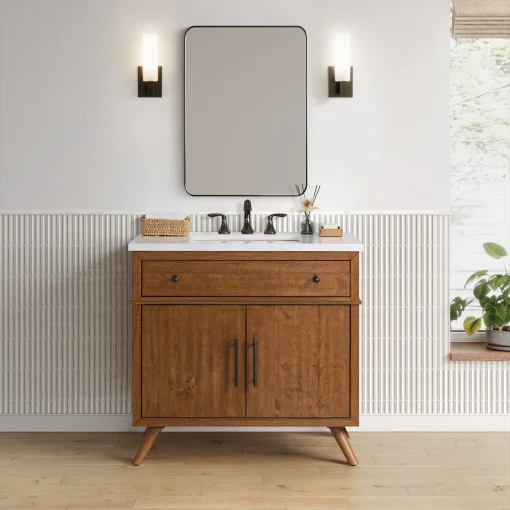 DANISH Wastafel Kabinet Retro Kayu Jati Minimalis Modern