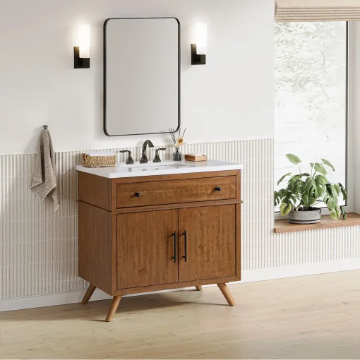 DANISH Wastafel Kabinet Retro Kayu Jati Minimalis Modern