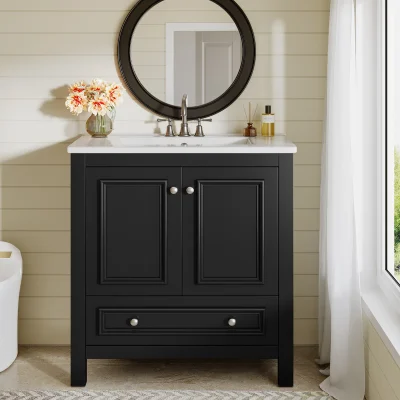 Deka Wastafel Cabinet 2 Pintu Berlaci Cat Duco Minimalis