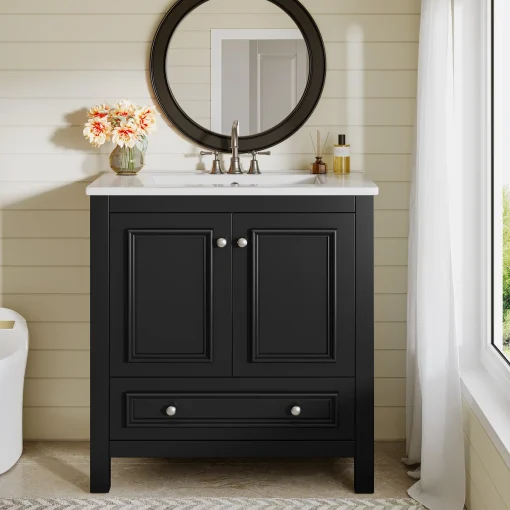 DEKA Wastafel Cabinet 2 Pintu Berlaci Cat Duco Minimalis