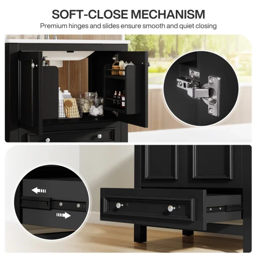 DEKA Wastafel Cabinet 2 Pintu Berlaci Cat Duco Minimalis
