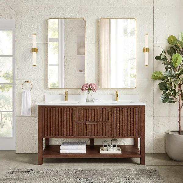 Delane Wastafel Cabinet Laci Rustic Kayu Jati Minimalis