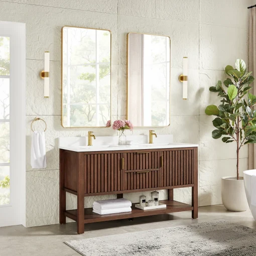 DELANE Wastafel Cabinet Laci Rustic Kayu Jati Minimalis