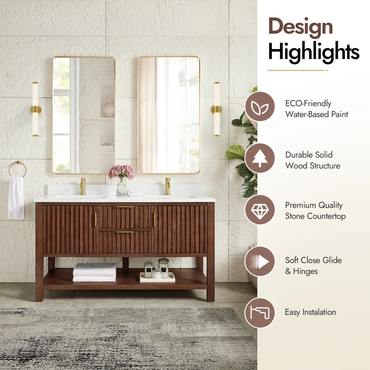 Delane Wastafel Cabinet Laci Rustic Kayu Jati Minimalis3