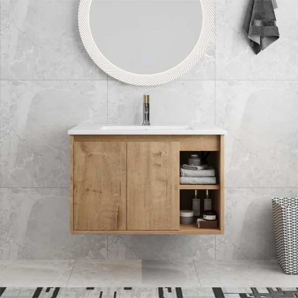 Dinna Wastafel Kabinet Kayu Jati Minimalis Modern