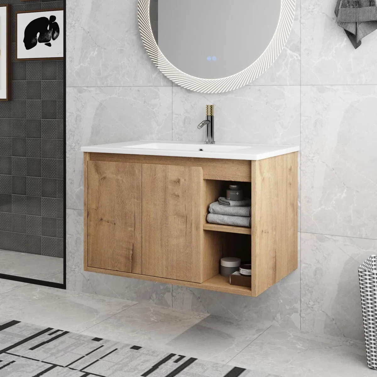 Dinna Wastafel Kabinet Kayu Jati Minimalis Modern1