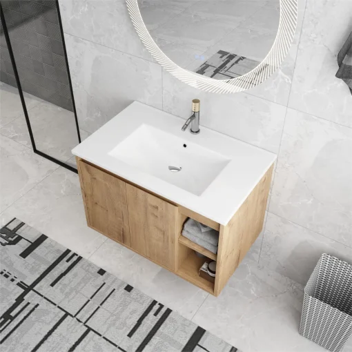 DINNA Wastafel Kabinet Kayu Jati Minimalis Modern