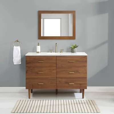 Dondi Wastafel Cabinet Retro Laci Kayu Jati Minimalis