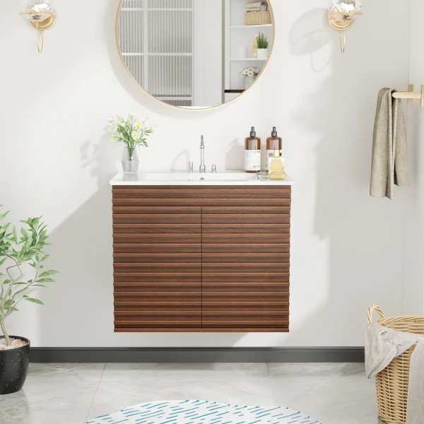 Doria Wastafel Kabinet 2 Pintu Minimalis Kayu Jati