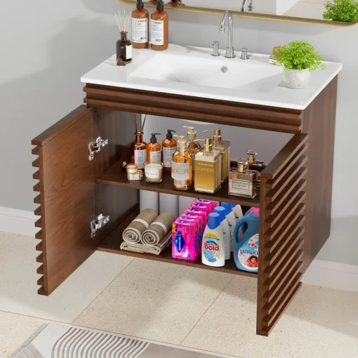 Doria Wastafel Kabinet 2 Pintu Minimalis Kayu Jati