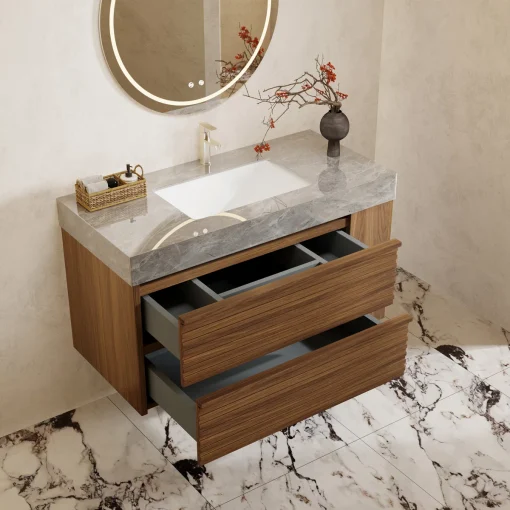 FANZO Wastafel Cabinet Serbaguna Kayu Jati Minimalis