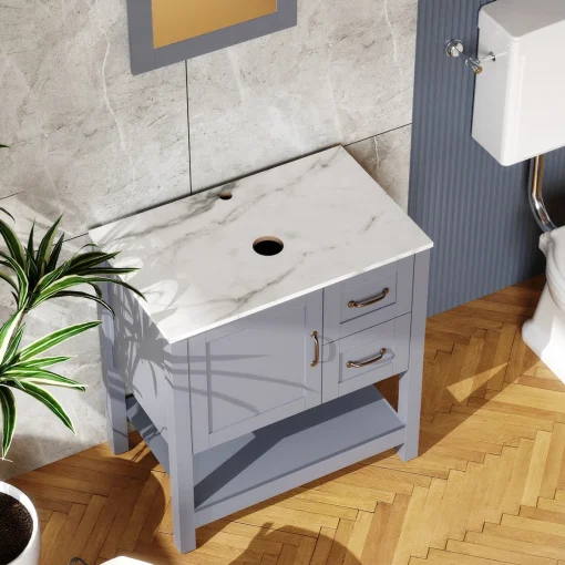 GRACE Wastafel Cabinet Cat Duco Abu Minimalis