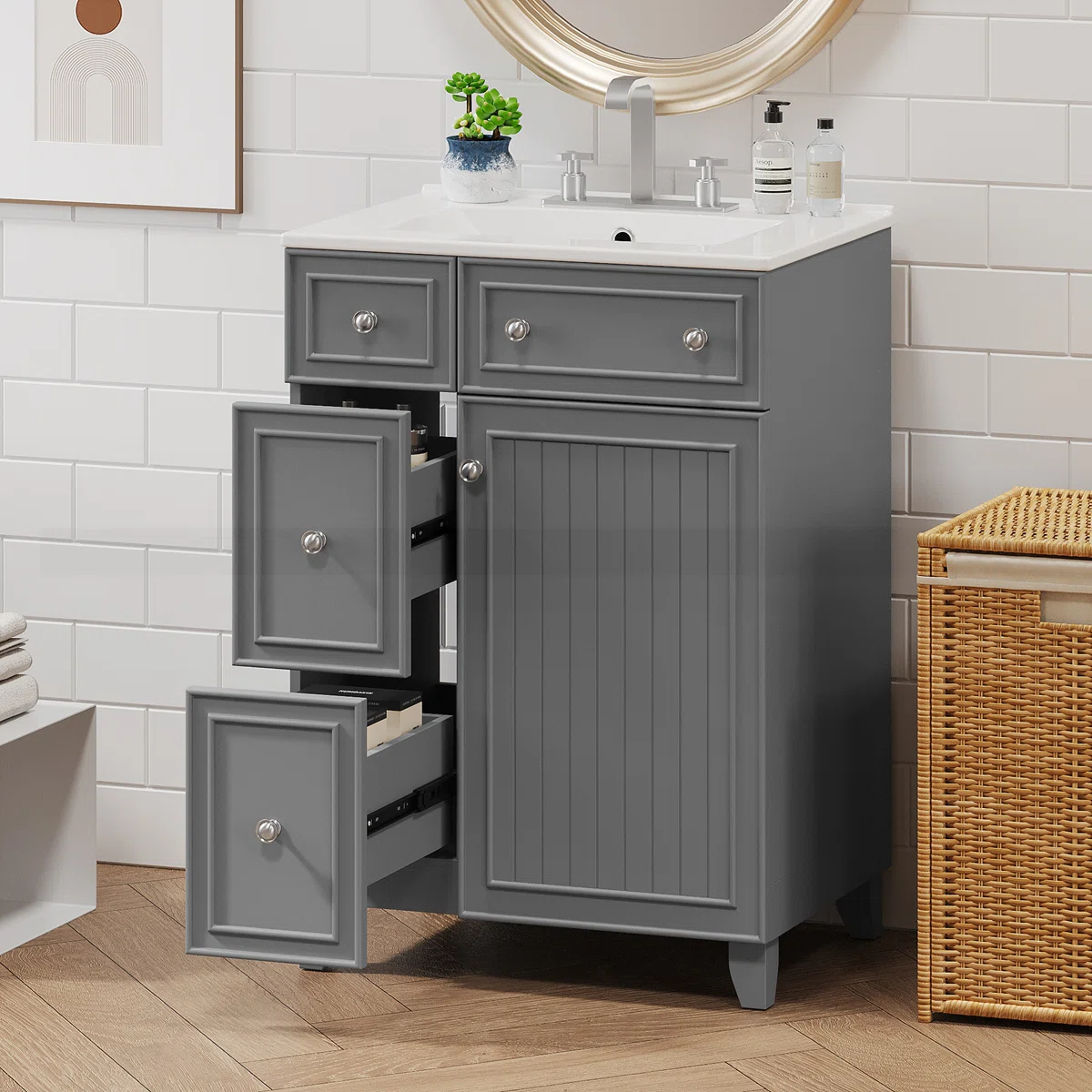 Kazio Wastafel Cabinet Serbaguna Cat Duco Minimalis1