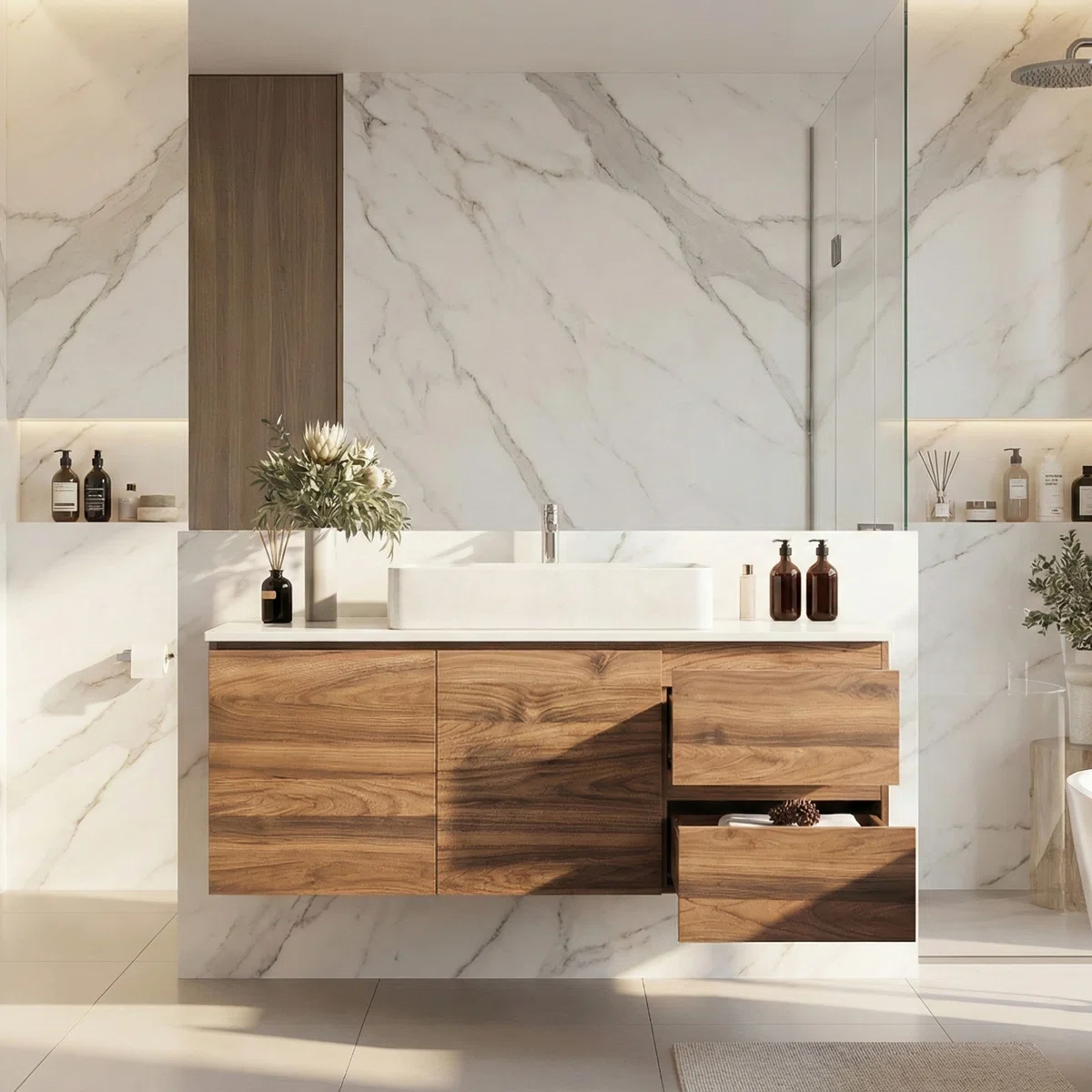 Kenzo Wastafel Cabinet Serbaguna Kayu Jati Minimalis3
