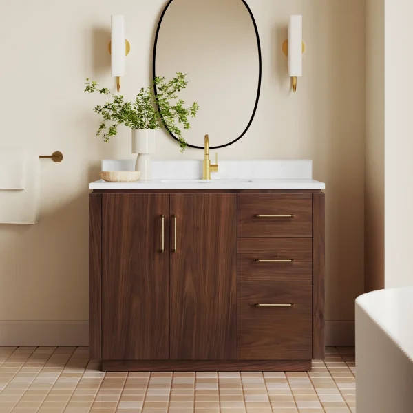 Kevin Wastafel Cabinet Kayu Jati Desain Minimalis