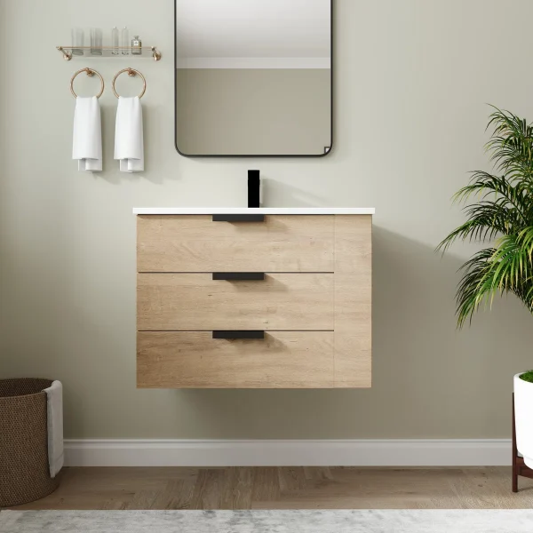 Lana Wastafel Kabinet Minimalis Modern Kayu Jati