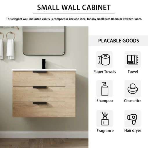 LANA Wastafel Kabinet Minimalis Modern Kayu Jati