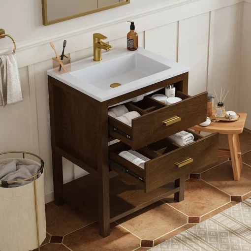 LEXI Wastafel Kabinet Kayu Jati Minimalis Modern