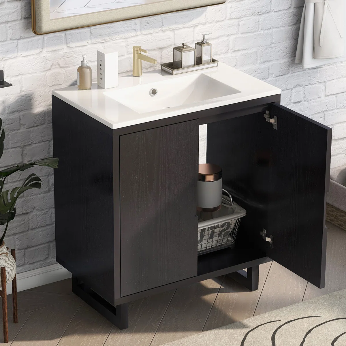 Reika Wastafel Cabinet 2 Pintu Plywood Minimalis1