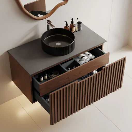 SELEN Wastafel Cabinat Laci Plywood Desain Minimalis