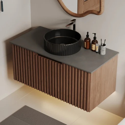 SELEN Wastafel Cabinat Laci Plywood Desain Minimalis