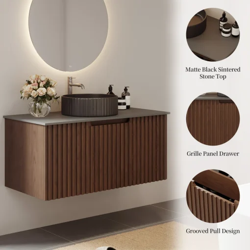 SELEN Wastafel Cabinat Laci Plywood Desain Minimalis