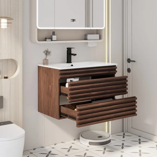 SHAREN Wastafel Cabinet Laci Kayu Jati Minimalis Modern