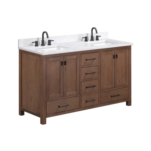 SORA Wastafel Cabinet Desain Minimalis Kayu Jati Solid