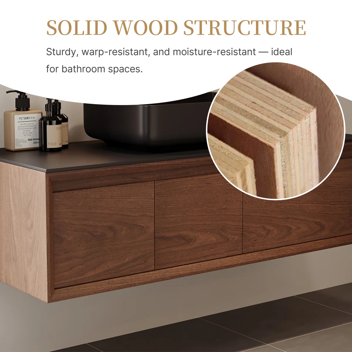 Torra Wastafel Cabinet Laci Bahan Plywood Minimalis3