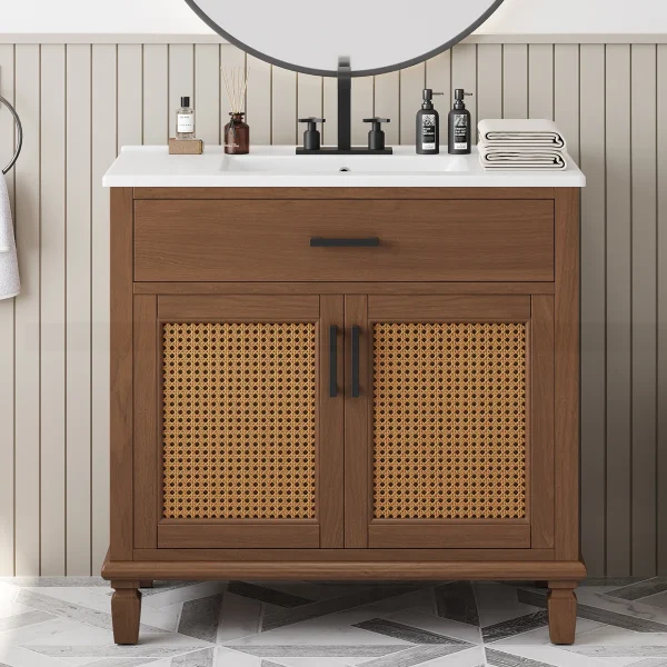 Vania Wastafel Cabinet Multifungsi Kayu Jati Minimalis