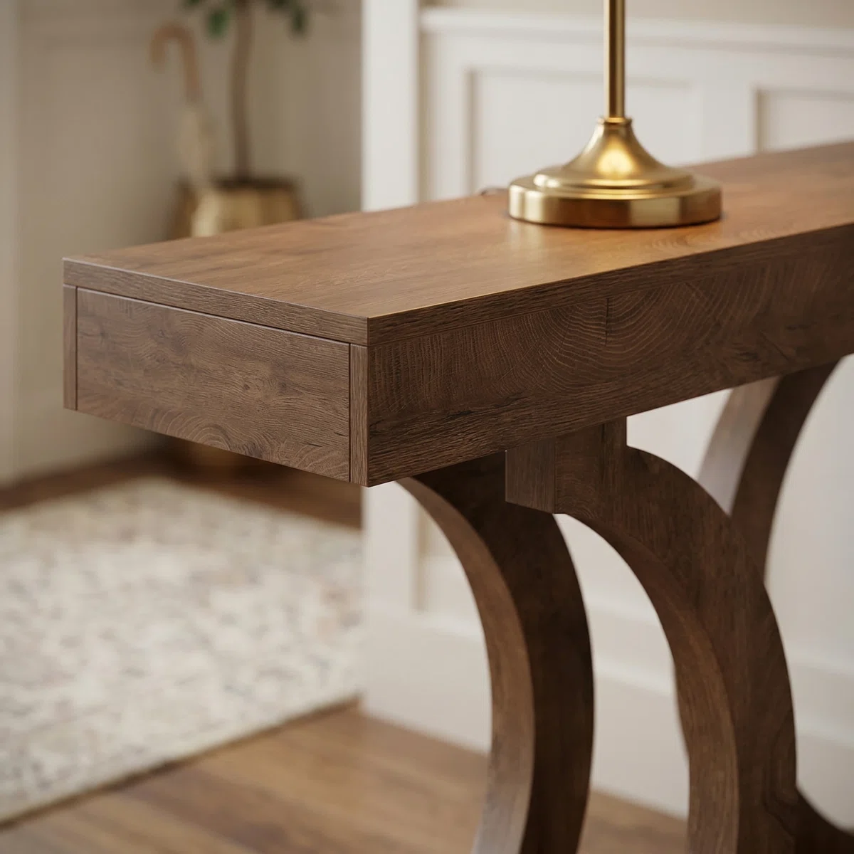 Abira Meja Konsol Kayu Jati Solid Model Minimalis4