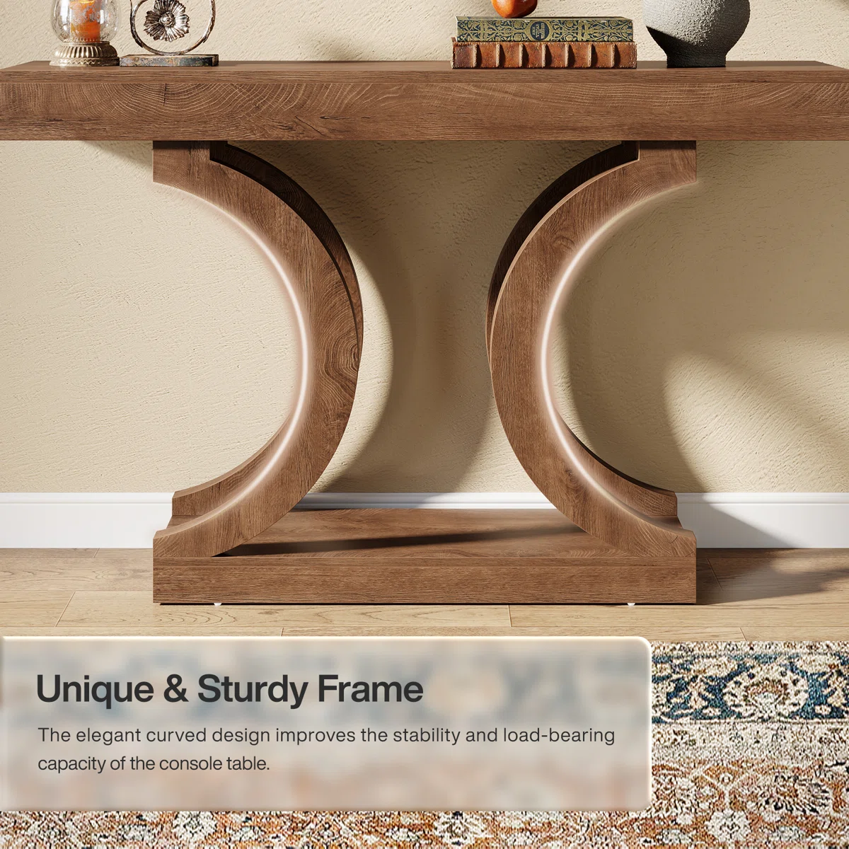 Abira Meja Konsol Kayu Jati Solid Model Minimalis5