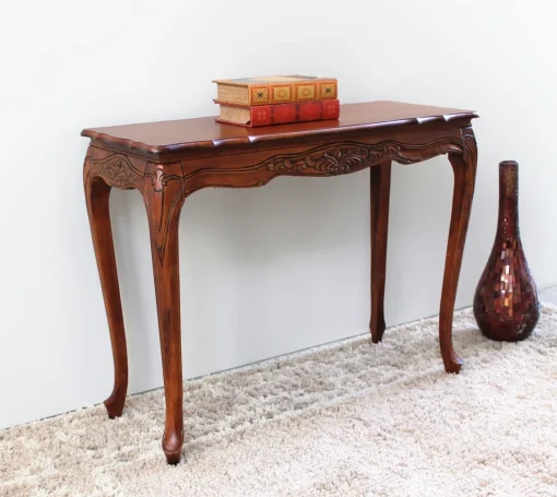 ARVIN Meja Konsol Ukiran Klasik Modern Kayu Mahogany